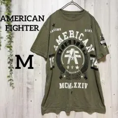 AMERICAN FIGHTER Tシャツ オリーブ カーキ ミリタリー M
