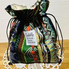 ハンドメイド巾着袋❤️アフリカ布