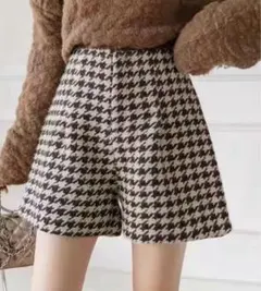 【GRL/グレイル】新品未使用　千鳥柄　ショートパンツ　ハイウエストS