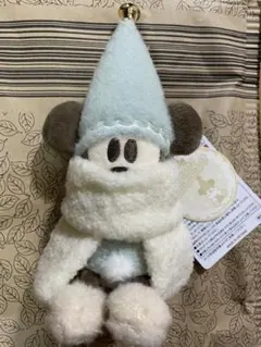 ディズニー　クリスマス　リルリンリンぬいぐるみバッジ　水色