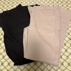 ●UNIQLO ベージュ メンズ スリムフィットチノパン 2本セット●L