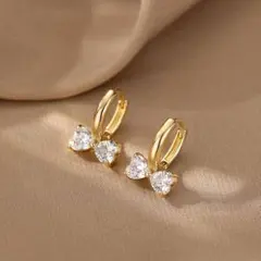 リボン フープピアス レディース 18K♥