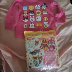 新品アンパンマン トレーニングパンツ 2枚組 サイズ100 トレーナーおまけ