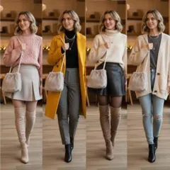 【カワイイ】ふわふわ ファーバッグ 白系 ノーブランド 肩掛け 秋冬コーデ