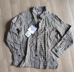 130サイズ フランネル チェックシャツ 長袖 UNIQLO タグ付き