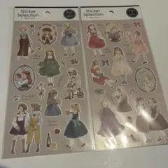 セリア　デザインシール　CuteGirls 2セット