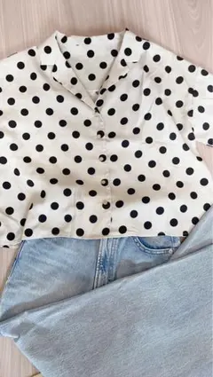 mysty womanドット柄シャツのサムネイル