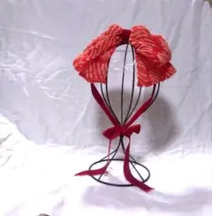 【421】七五三　帯揚げ　髪飾り　顎紐リボン付き　雛祭り　ヘッドドレス