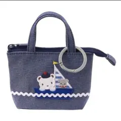 ⭐︎新品未使用　familiar ミニデニムバッグ　ネイビー