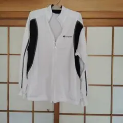 Champion ジップアップジャケット ホワイト ブラック