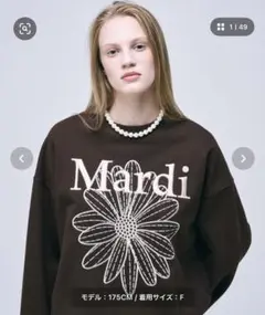 【Mardi】SWEATSHIRT FLOWERMARDI NEEDLEWORK