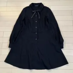 1.9 ミッシェルアルフレッド シャツワンピース ブラック 160 レトロ