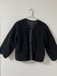 チャオパニックティピー　140センチ 黒 ボア ナイロン リバーシブルジャケット