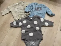 tete a tete ドットニットロンパースセット