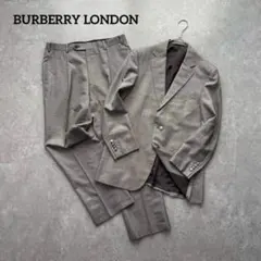 BURBERRY LONDON［M］シルクウール◎ロゴ刻印銀ボタン◎スーツセット
