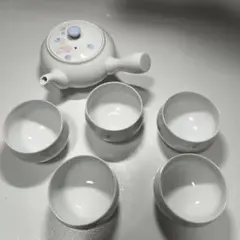 花柄急須と茶碗セット