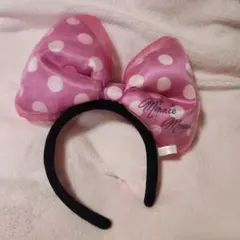 ミニーマウス カチューシャ ピンク 水玉
