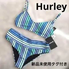 XSサイズ ハーレー 水着 ビキニ上下 ストライプ 青 新品 定価￥14,080のサムネイル