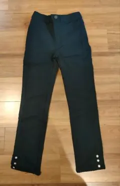 サイドボタン付きストレッチスキニーパンツ L