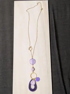 [3]ビーズロングネックレス 　ハンドメイド
