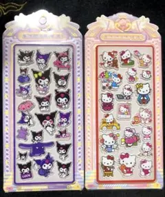 ハローキティ 、クロミアクリルシール2枚セット