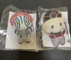 鬼滅の刃猗窩座と童磨ゆらふわみにみにぬいぐるみ2点