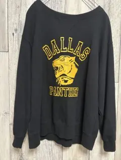 【古着】スエット　黒　カジュアル　トレーナー　ユニセックス　男女兼用