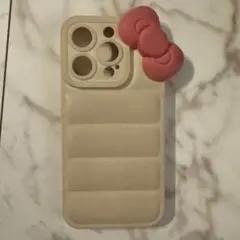 iPhone15Pro用 ハローキティ リボン付きソフトケース