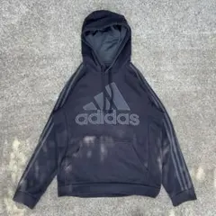 00s adidas パーカー　BIGロゴ　トレフォイル　刺繍