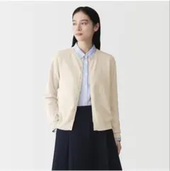 イエロー Mサイズ 長袖カーディガン