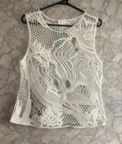 H&M レースベスト　かぎ針編みベスト