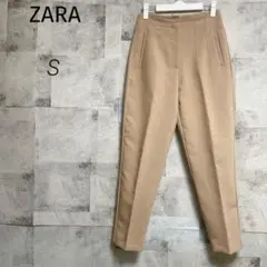 ZARA ザラ S ハイウエストパンツ ゴールデンブラウン ベージュ カジュアル