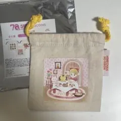 3COINS　巾着　姫ちゃんのリボン　りぼん70周年