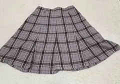 紫 チェック スカート Honeys 冬 くすみパープル