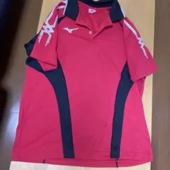 Mizuno 卓球用 赤 ポロシャツ M