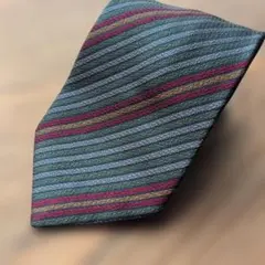 FENDI 緑赤ストライプ ネクタイ