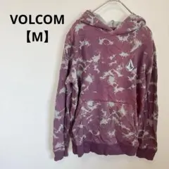 VOLCOM パーカー 【M】パープル 裏起毛 タイダイ柄 フード カジュアル