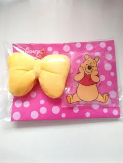 くまのプーさん リボン型アクリルキーホルダー付き 非売品ディズニー