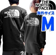 ノースフェイス ロンT 長袖Tシャツ 長袖 海外M 日本L相当 黒 新品 tb