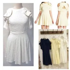 【新品タグ付き】 snidel カットレース肩あきワンピース