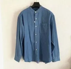 ユニクロ　デニムオーバーサイズスタンドカラーシャツ（長袖）