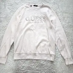 GUESS ゲス アイボリー ロゴスウェット トレーナー S メンズ アメカジのサムネイル