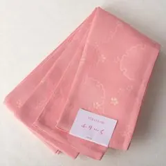 【半幅帯】NO.2584（雪輪に花・ラメピンク）ふりーく 浴衣帯 袴下帯 長尺