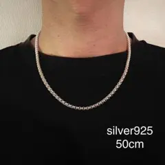 silver925 ロールチェーン　ネックレス 50cm