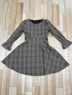 アンミール　チェックミニ丈ワンピース