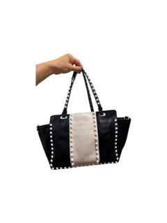 VALENTINO スタッズ トートバッグ ネイビー×ホワイトのサムネイル