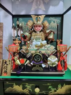 美品】【6/15まで限定】五月人形 立武者 ガラスケース入り オルゴール