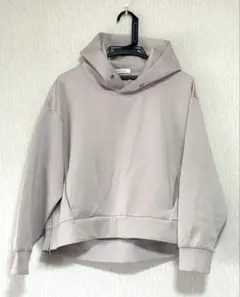 GLOBAL WORK ライトクッション裾ZIPパーカー グレージュ M