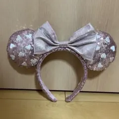 ディズニースタイル ハート型スパンコールカチューシャ