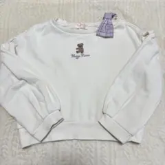 メゾピアノ MezzoPiano くま　リボン　トレーナー 110